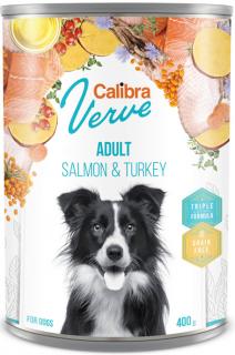 Calibra Dog Verve konzerva GF Adult Salmon&Turkey 400g