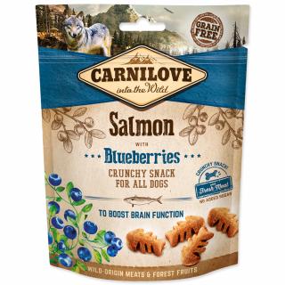 Carnilove Dog Crunchy Snack Salmon&Blueberries 200g  Lahodný pamlsek z makrely s borůvkami, přírodním zdrojem antioxidantů pro správnou funkci mozku.…