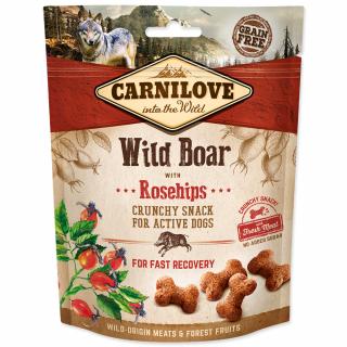 Carnilove Dog Crunchy Snack Wild Boar&Rosehips 200g  Lahodný pamlsek z divočáka s šípkem, přírodním zdrojem vitaminu C pro rychlé zotavení. Vhodný pro…