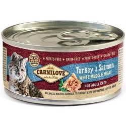 Carnilove White konz Mus Meat Turkey&Salmon Cats 100g  sleva 2% při registraci