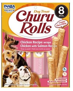 Churu Dog Rolls Chicken with Salmon wraps 8x12g