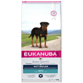 EUKANUBA Rottweiler 12kg  + Dárek 2x masová kapsička 100g