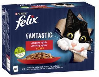 Felix cat kapsičky-Fantastic Multipack mas.výběr v želé 12 x 85 g