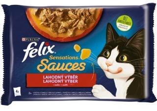 Felix cat kapsičky-Sensations Sauce Surpr.Multipack krůta, jehněčí 4 x 85 g