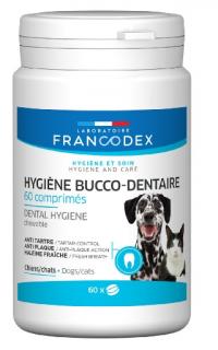 Francodex Žvýkací zubní pasta v tabletách pes 60tbl  sleva 2% při registraci