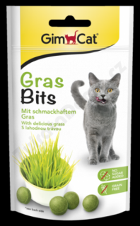 Gimcat Gras Bits 40 g tablety s kočičí trávou  sleva 2% při registraci