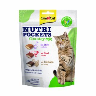 GimCat Nutri Pockets Coutry Mix s maltózou a mixem vitamínů 150g
