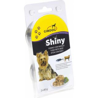 Gimdog konzerva ShinyDog tuňák/hovězí 2x85g