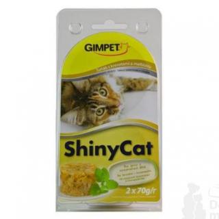 Gimpet kočka konzerva ShinyCat tuňak/krev/maltóza 2x70g