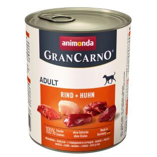 GRANCARNO Adult - hovězí, kuře 800g + výhodné balení Hmotnost (g/kg): 1ks (800g)
