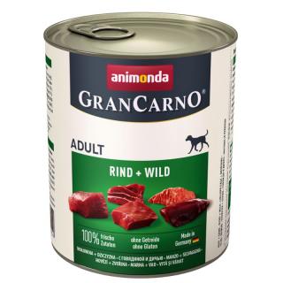 GRANCARNO Adult - hovězí + zvěřina 800g + výhodné balení Hmotnost (g/kg): 1ks (800g)