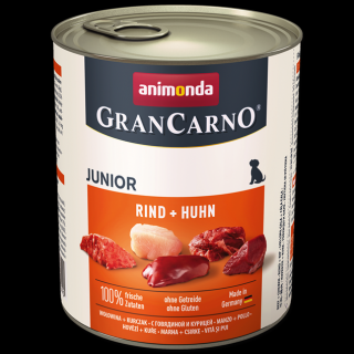 GRANCARNO JUNIOR - hovězí + kuřecí 800g + výhodné balení Hmotnost (g/kg): 1ks (800g)