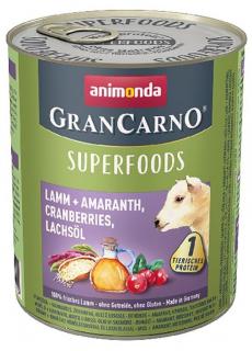 GRANCARNO Superfoods jehněčí,amarant,brusinky,los.olej bal. 6x800 g pro psy