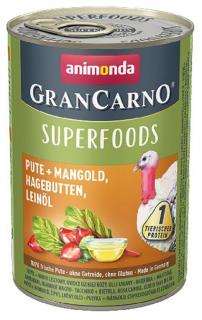 GRANCARNO Superfoods krůta,mangold,šípky,lněný olej 6x400 g pro psy