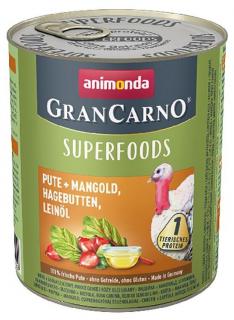 GRANCARNO Superfoods krůta,mangold,šípky,lněný olej bal. 6x800 g pro psy