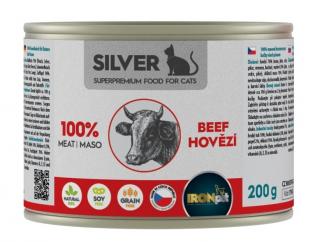 IRONpet Silver Cat Hovězí 100% masa, konzerva Hmotnost (g/kg): bal. 3x 200g