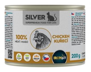 IRONpet Silver Cat Kuřecí 100% masa, konzerva Hmotnost (g/kg): bal. 3x 200g