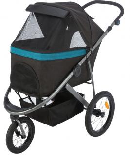Kočárek BUGGY na vzduchových pneu, 60 x 112 x 120 cm, nosnost 20 kg, černá/petrolejová