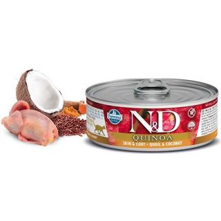 N&D CAT QUINOA Adult Quail & Coconut 80g 1+1  + +1 zdarma
