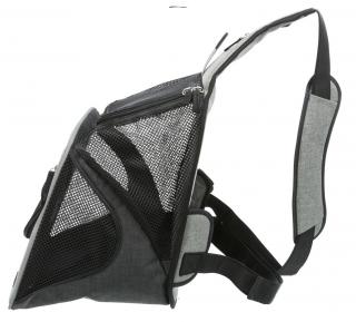 Nylonový batoh SAVINA klokanka 30x26x33cm černo-šedý (max. 10kg)