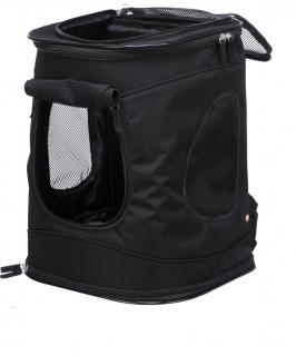 Nylonový batoh TIMON, 34 x 44 x 30cm, max. 12kg, černá  pohodlný batoh pro malá a střední zvířata