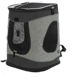 Nylonový batoh TIMON, 34 x 44 x 30cm, max. 12kg, šedá  pohodlný batoh pro malá a střední zvířata