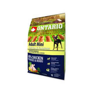ONTARIO Dog Adult Mini Chicken & Potatoes & Herbs 6,5kg  Pro registrované věrnostní slevy