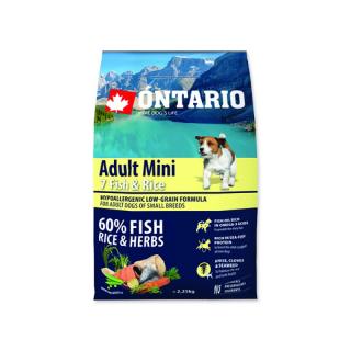 ONTARIO Dog Adult Mini Fish & Rice 6,5kg  Pro registrované věrnostní slevy