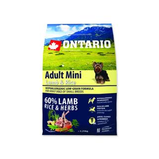 ONTARIO Dog Adult Mini Lamb & Rice 6,5kg  Pro registrované věrnostní slevy