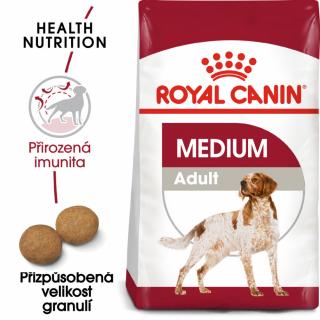 ROYAL CANIN Medium Adult granule pro dospělé střední psy  granule pro dospělé střední psy Hmotnost (g/kg): 15kg