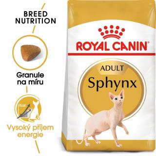 ROYAL CANIN Sphynx Adult granule pro sphynx kočky  granule pro sphynx kočky Hmotnost (g/kg): 10kg