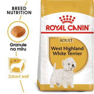 ROYAL CANIN Westie Adult granule pro dospělého westíka  granule pro dospělého westíka Hmotnost (g/kg): 1,5kg