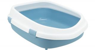 Toaleta Primo XXL s okrajem, 56 x 25 x 71cm, modrá/bílá