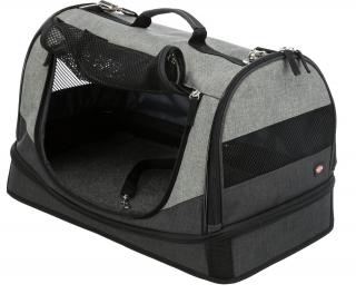 Transportní taška-pelíšek HOLLY 50x30x30 cm nylon,černo/šedá (max 15kg)