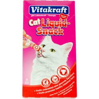 Vitakraft snack cat Liguid hovězí + inulin 6 x 15 g