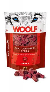 WOOLF pochoutka Soft Cranberry Strips 100 g  Vysoce kvalitní masový pamlsek pro psy