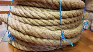 Jutové lano 36 mm (Přírodní lano - juta 36 mm)