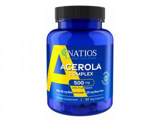 NATIOS Acerola Complex, 500 mg, 90 veganských kapslí