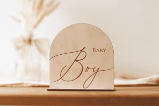 Dřevěná cedulka - Baby Boy