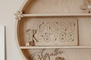 Dřevěná montessori vkládačka - Čísla