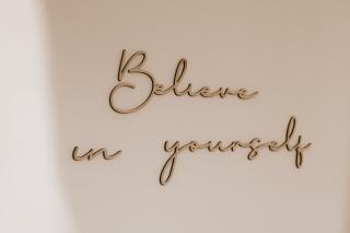 Dřevěný nápis - Believe in yourself