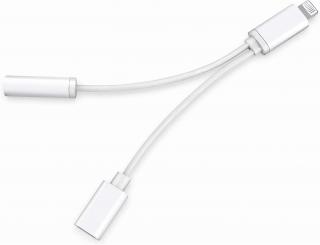 Adaptér Apple Lightning na 3,5mm sluchátkový konektor 2v1