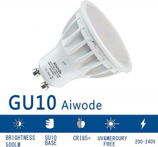 Aiwode 5W stmívatelná GU10 LED žárovka Svítivost: 2700K