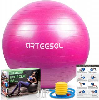 Cvičební míč Arteesol 65cm, Extra silný švýcarský míč s pumpičkou PR1