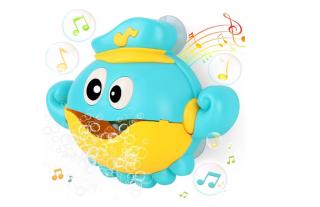 Hanmulee Baby hračka do koupele Bubble Machine, 1000+ bublin za minutu s dětskými písničkami, Automatický Bubble Maker Chobotnice Hračka do vany pro…