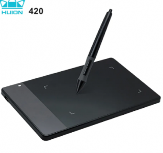 HUION 420 4palcové digitální tablety Profesionální podpis Pen Tablet (BEZ PERA)