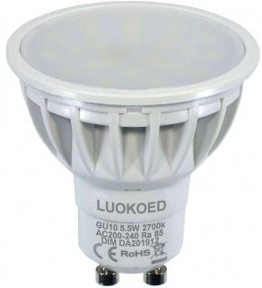 LUOKOED Žárovka LED Gu10 teplá bílá 2700K