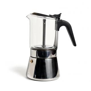 Moka kávovar na 4 šálky espresso s borosilikátovým sklem PR1