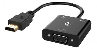 Rankie 1080P Active HDTV Adaptér HDMI na VGA (z muže na ženu) se zvukem pro PC, monitor, projektor, HDTV, Xbox a další