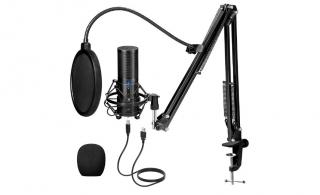 TONOR USB Gmaing mikrofon, PC Streaming Mic Kit pro PS4/5/Discord/Twitch Gamer, kondenzátorový studiový kardioidní mikrofon pro podcasting, nahrávání,…